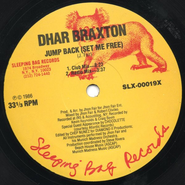 Dhar Braxton - Jump Back (Set Me Free) | Sleeping Bag Records (SLX-19)