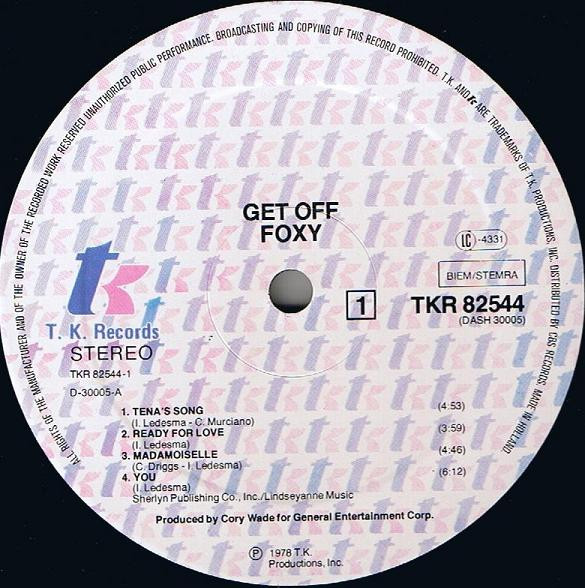 Foxy - Get Off | T.K. Records (TKR 82544) - 3 Foxy - Get Off | T.K. Records (TKR 82544) - 3