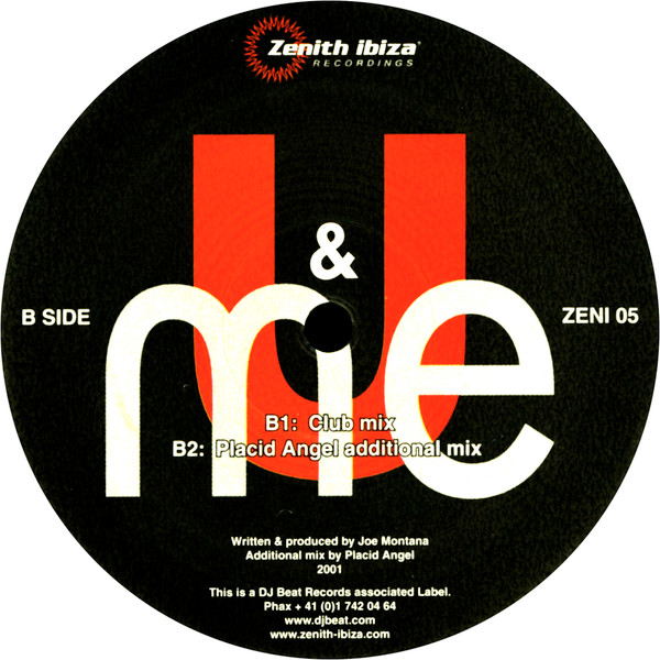 Joe Montana - U & Me | Zenith Ibiza (ZENI 05) - main Joe Montana - U & Me | Zenith Ibiza (ZENI 05) - main