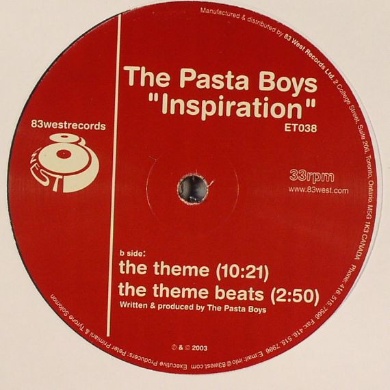 The Pasta Boys - Inspiration | 83 West Records (ET038) - 2