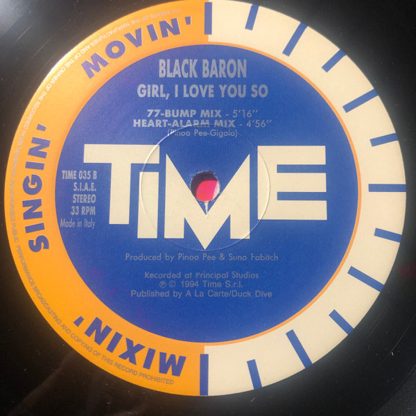 Black Baron - Girl, I Love You So | TIME (TIME 035) - 2