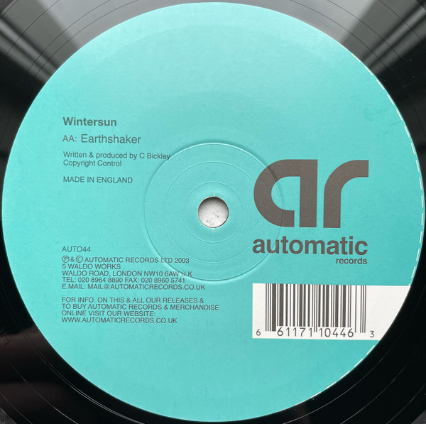 Wintersun - Can't Stand The Pain / Earthshaker | Automatic Records (AUTO 44) - 2