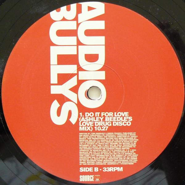 Audio Bullys - Do It For Love | Source (SOURTDJX101) - 4 Audio Bullys - Do It For Love | Source (SOURTDJX101) - 4