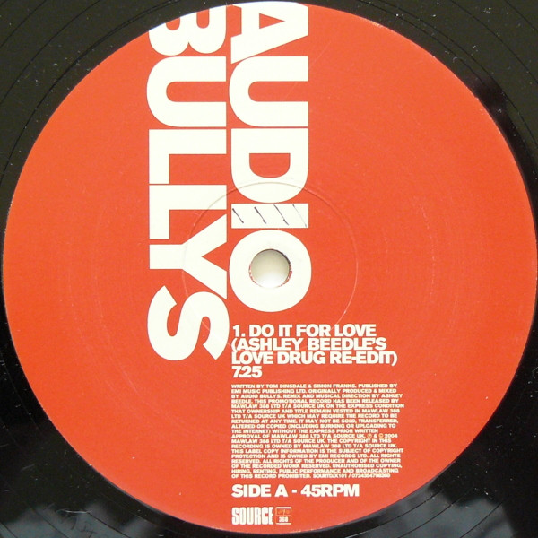 Audio Bullys - Do It For Love | Source (SOURTDJX101) - 3 Audio Bullys - Do It For Love | Source (SOURTDJX101) - 3