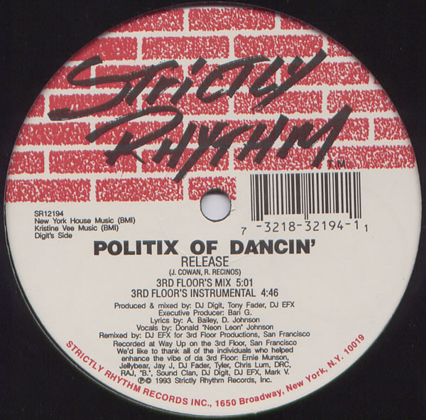 Politix Of Dancin' - Release | Strictly Rhythm (SR12194)