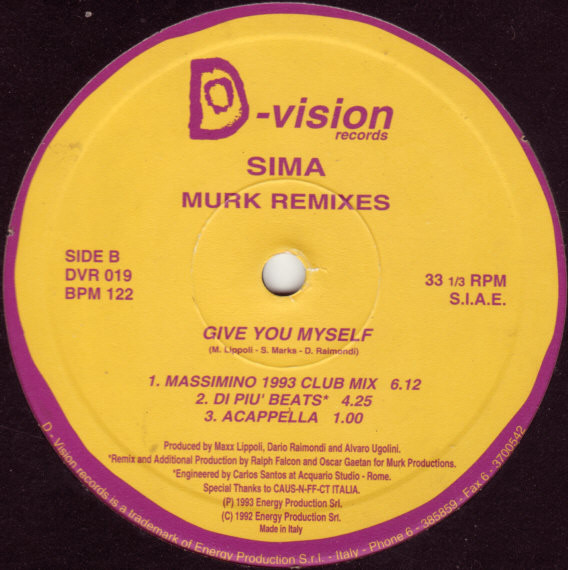 Sima - Give You Myself (Murk Remixes) | D:vision Records (DVR 019) - 4 Sima - Give You Myself (Murk Remixes) | D:vision Records (DVR 019) - 4