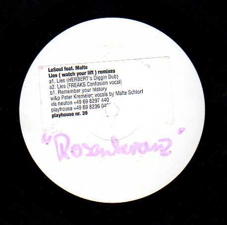 LoSoul Feat. Malte - Lies (Watch Your Lift) (Remixes) | Playhouse (Playhouse 039) - main