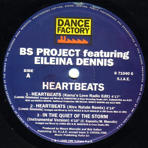B.S. Project Featuring Eileina Dennis - Heartbeats | Dance Factory (8 71040 6) - 3
