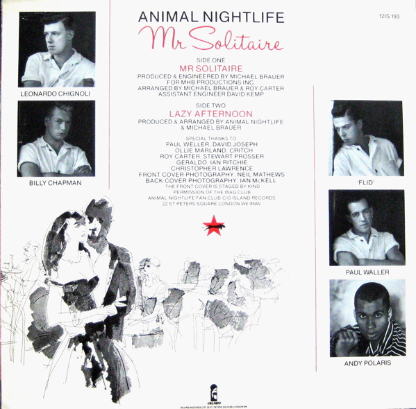 Animal Nightlife - Mr Solitaire | Island Records (12IS 193) - 2
