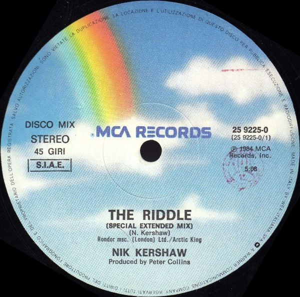 Nik Kershaw - The Riddle | MCA Records (25 9225-0) - 3
