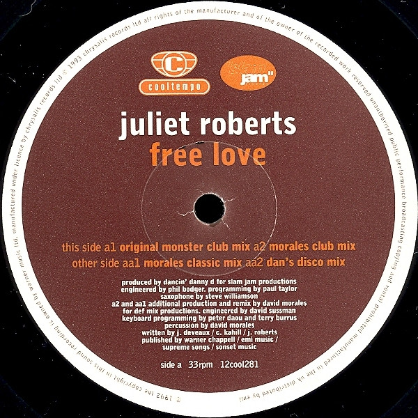 Juliet Roberts - Free Love | Cooltempo (12cool281) - 3