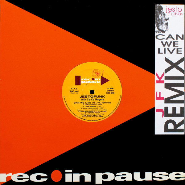 Jestofunk With  Ce Ce Rogers - Can We Live (The JFK Remixes) | Rec In Pause (RNC 007) - main
