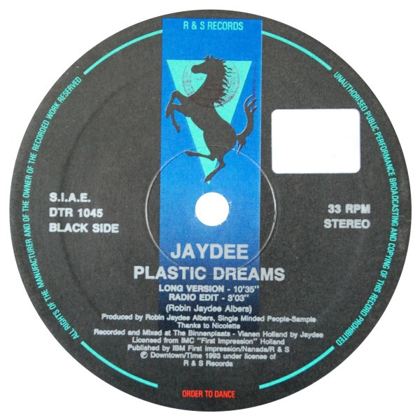 Jaydee - Plastic Dreams | Downtown (DTR 1045) - 3