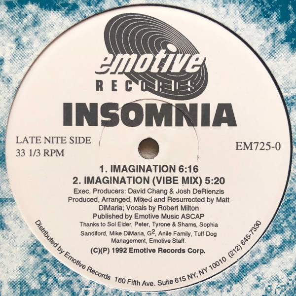 Insomnia - Imagination | Emotive Records (EM725-0) - main Insomnia - Imagination | Emotive Records (EM725-0) - main