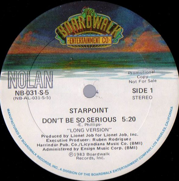 Starpoint - Don't Be So Serious | The Boardwalk Entertainment Co (NB-031-S-5)