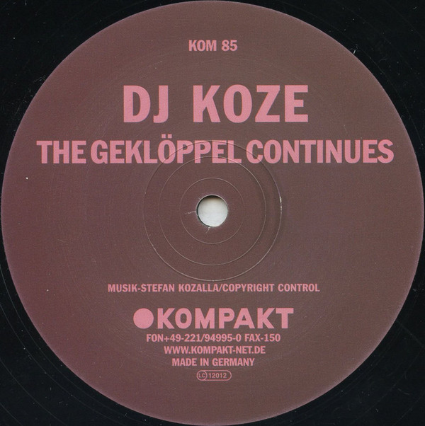 DJ Koze - The Geklöppel Continues | Kompakt (KOM 85)