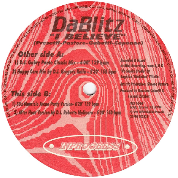 Da Blitz - I Believe | Inprogress (INX1040) - 3 Da Blitz - I Believe | Inprogress (INX1040) - 3