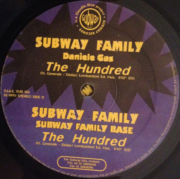Subway Family - The Hundred | Subway Records (SUB 100) - 4 Subway Family - The Hundred | Subway Records (SUB 100) - 4
