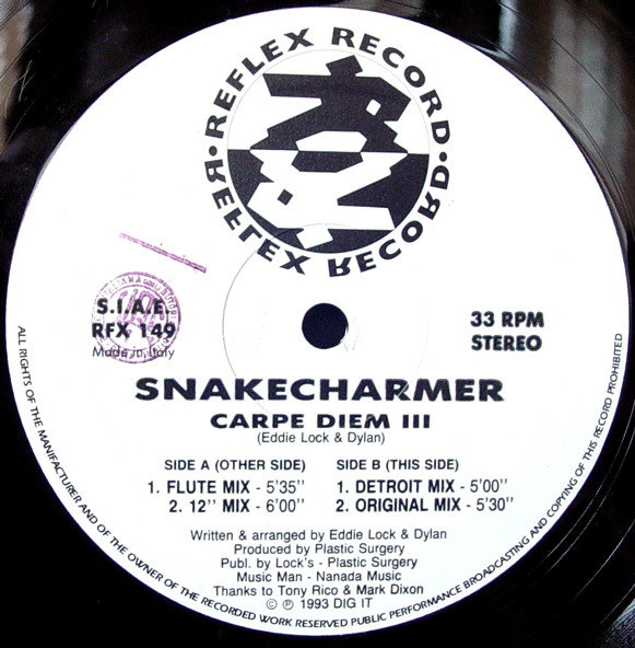 Carpe Diem - III - Snakecharmer | Reflex Records (RFX 149) - main