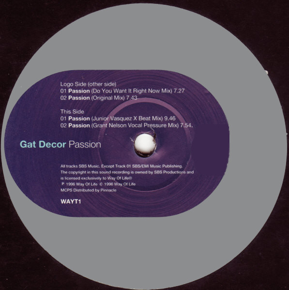 Gat Decor - Passion | Way Of Life Records (WAYT1) - 4 Gat Decor - Passion | Way Of Life Records (WAYT1) - 4