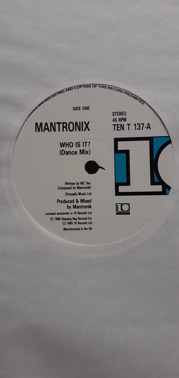 Mantronix - Who Is It? | 10 Records (TENT 137) - 3 Mantronix - Who Is It? | 10 Records (TENT 137) - 3