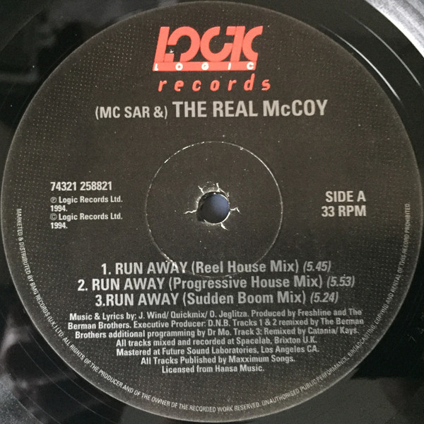 Real McCoy - Run Away | Logic Records (74321 25882 1) - 3
