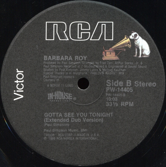 Barbara Roy - Gotta See You Tonight | RCA Victor (PW 14405) - 2