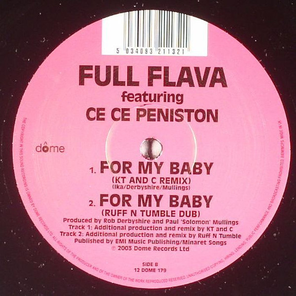 Full Flava Featuring Ce Ce Peniston - For My Baby | Dome Records (12 DOME 179) - 2 Full Flava Featuring Ce Ce Peniston - For My Baby | Dome Records (12 DOME 179) - 2