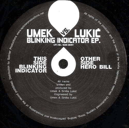 Umek vs. Lukić - Blinking Indicator EP. | 1605 Music Therapy (1605-009V) - main Umek vs. Lukić - Blinking Indicator EP. | 1605 Music Therapy (1605-009V) - main