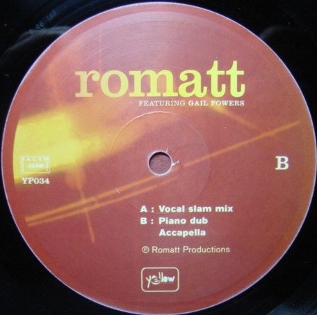 Romatt Featuring Gail Powers - Push Me Up | Yellow Productions (YP 034) - 2 Romatt Featuring Gail Powers - Push Me Up | Yellow Productions (YP 034) - 2