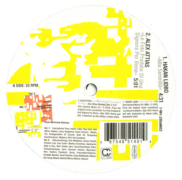 Ennio Morricone - Remixes Volume 1 Sampler | Compost Records (COMPOST 149-1)
