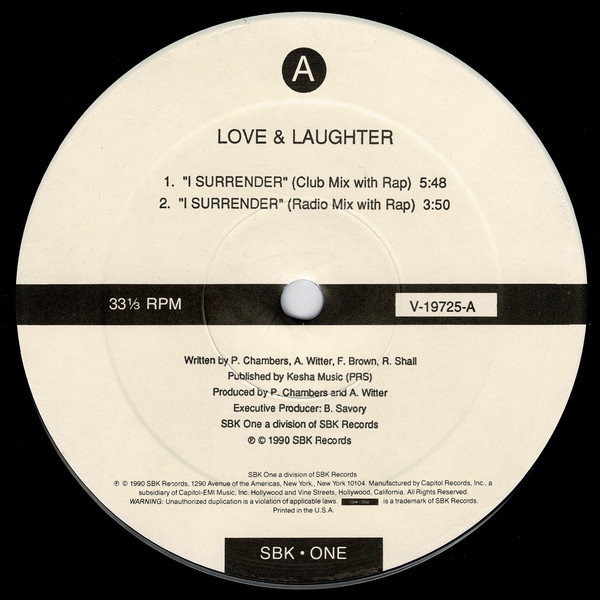 Love & Laughter - I Surrender | SBK One (V-19725) - 3