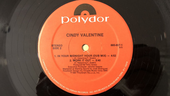 Cindy Valentine - In Your Midnight Hour | Polydor (885 657-1) - 5