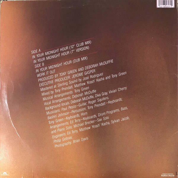 Cindy Valentine - In Your Midnight Hour | Polydor (885 657-1) - 3