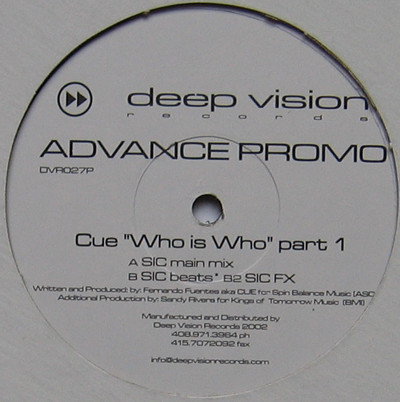 Cue - Who Is Who (Part 1) | Deep Vision Records (DVR 027P)