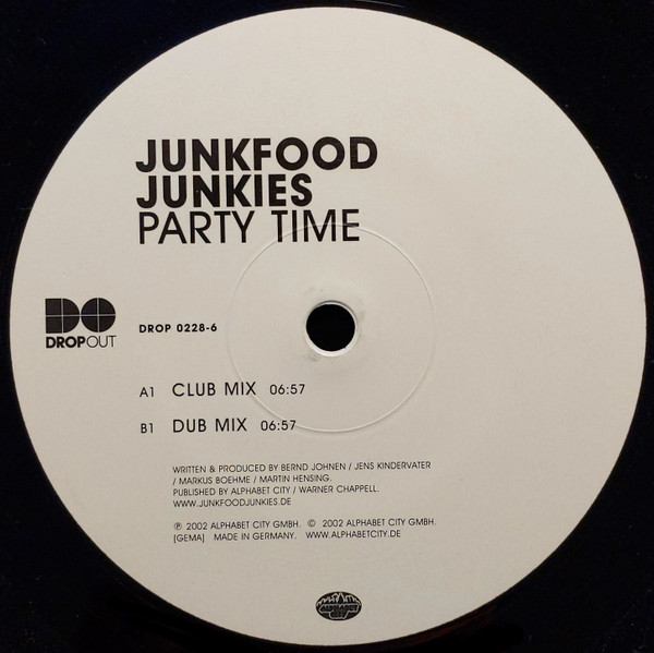 Junkfood Junkies - Party Time | Dropout (DROP 0228-6) - 4