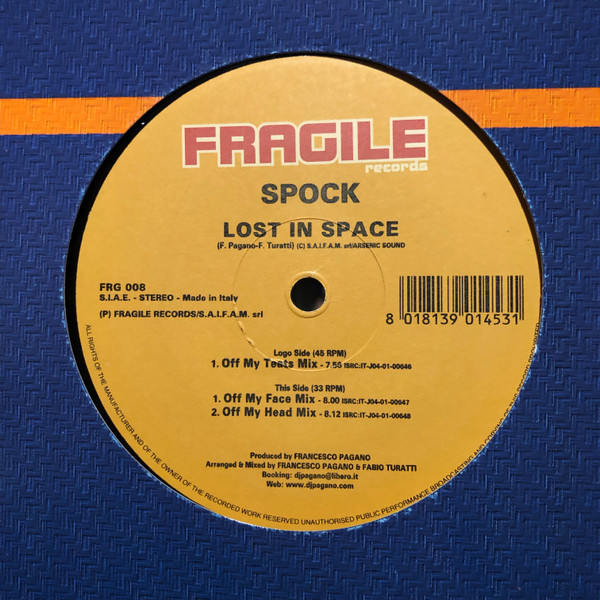 Spock - Lost In Space | Fragile Records (FRG 008) - main Spock - Lost In Space | Fragile Records (FRG 008) - main