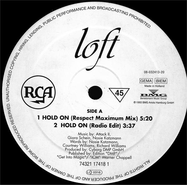 Loft - Hold On | RCA (74321 17418 1) - 3