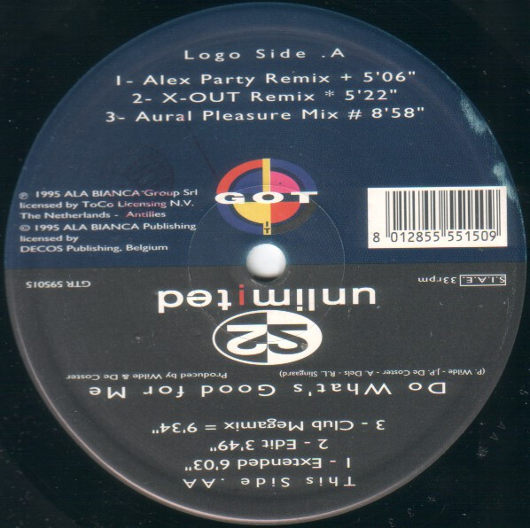 2 Unlimited - Do What's Good For Me | Got It (GTR 595015) - 4 2 Unlimited - Do What's Good For Me | Got It (GTR 595015) - 4