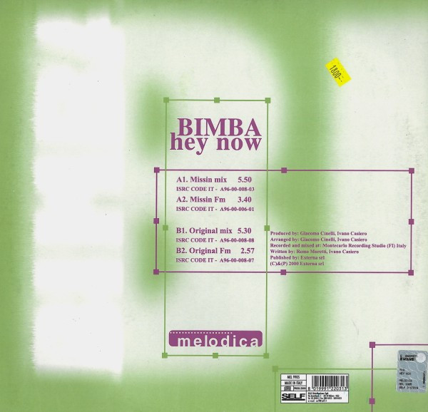 Bimba - Hey Now | Melodica (MEL 9905) - 2 Bimba - Hey Now | Melodica (MEL 9905) - 2
