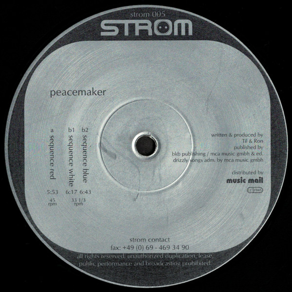 Peacemaker - Sequence EP | Strom (strom 005) - main Peacemaker - Sequence EP | Strom (strom 005) - main
