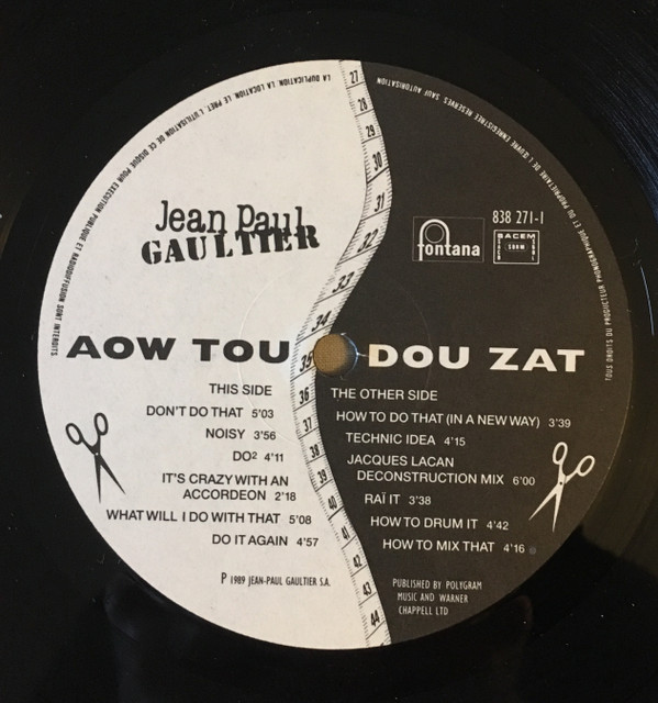 Jean Paul Gaultier - Aow Tou Dou Zat | Fontana (838 271-1) - 3 Jean Paul Gaultier - Aow Tou Dou Zat | Fontana (838 271-1) - 3