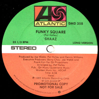 Shaaz - Funky Square | Atlantic (DMD 358)