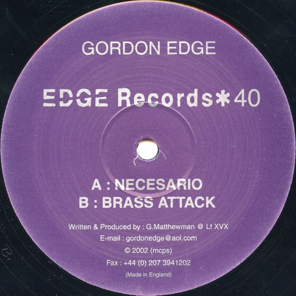 Gordon Edge - Necesario | Edge Records (*40) - main