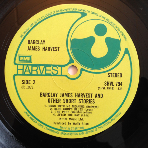 Barclay James Harvest And Other Short Stories