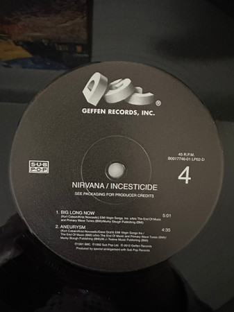 Nirvana - Incesticide | DGC (B0017746-01) - 6 Nirvana - Incesticide | DGC (B0017746-01) - 6