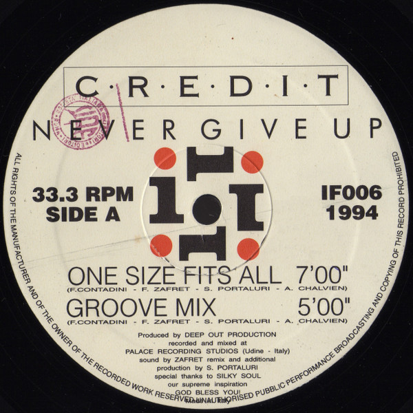 Credit - Never Give Up | Informal Records (IF006) - 4 Credit - Never Give Up | Informal Records (IF006) - 4
