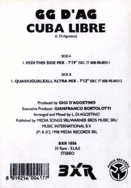 Gigi D'Agostino - Cuba Libre | BXR (BXR 1056) - 3 Gigi D'Agostino - Cuba Libre | BXR (BXR 1056) - 3