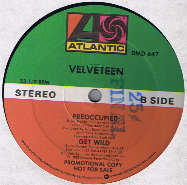 Velveteen - Wild Rain | Atlantic (DMD 647) - 2