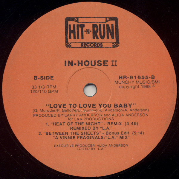 In House II - Love To Love You Baby | Hit-N-Run Records (HR-91655) - 2